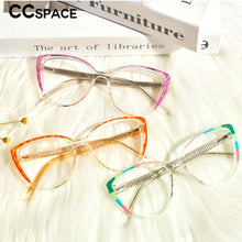 Load image into Gallery viewer, 53447 TR90 Cat Eye Colorful Glasses Frames Spring Leg Anti Blue Light Women Computer Eyeglasses
