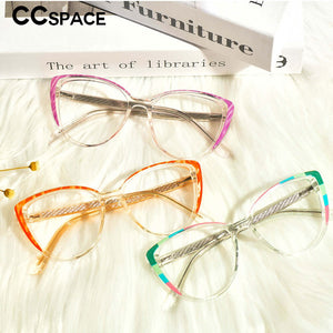 53447 TR90 Cat Eye Colorful Glasses Frames Spring Leg Anti Blue Light Women Computer Eyeglasses