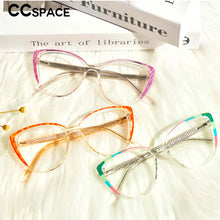 Carica l&#39;immagine nel visualizzatore di Gallery, 53447 TR90 Cat Eye Colorful Glasses Frames Spring Leg Anti Blue Light Women Computer Eyeglasses