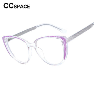 53447 TR90 Cat Eye Colorful Glasses Frames Spring Leg Anti Blue Light Women Computer Eyeglasses