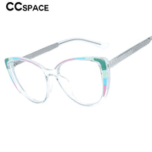 Load image into Gallery viewer, 53447 TR90 Cat Eye Colorful Glasses Frames Spring Leg Anti Blue Light Women Computer Eyeglasses