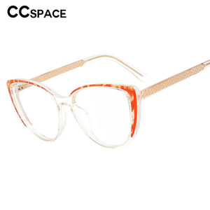 53447 TR90 Cat Eye Colorful Glasses Frames Spring Leg Anti Blue Light Women Computer Eyeglasses