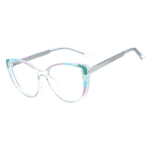 Carica l&#39;immagine nel visualizzatore di Gallery, 53447 TR90 Cat Eye Colorful Glasses Frames Spring Leg Anti Blue Light Women Computer Eyeglasses