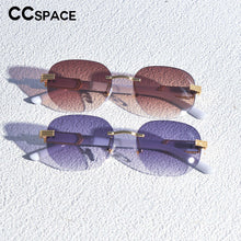 Load image into Gallery viewer, 53482 Steampunk Sunglasses Oval Rimless Men Women Shades Uv400 Vintage Glasses