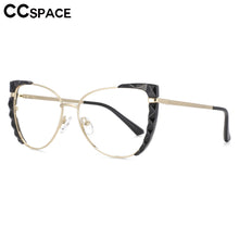 Load image into Gallery viewer, 53533 Anti Blue Light Half Frame Metal Optical Glasses Frames Cat Eye Women Computer Eyeglasses