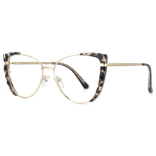 Load image into Gallery viewer, 53533 Anti Blue Light Half Frame Metal Optical Glasses Frames Cat Eye Women Computer Eyeglasses