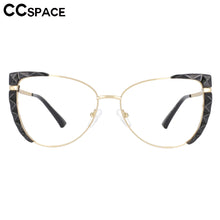 Load image into Gallery viewer, 53533 Anti Blue Light Half Frame Metal Optical Glasses Frames Cat Eye Women Computer Eyeglasses