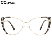 Load image into Gallery viewer, 53533 Anti Blue Light Half Frame Metal Optical Glasses Frames Cat Eye Women Computer Eyeglasses
