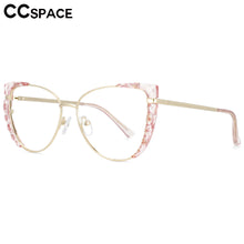 Load image into Gallery viewer, 53533 Anti Blue Light Half Frame Metal Optical Glasses Frames Cat Eye Women Computer Eyeglasses