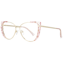 Load image into Gallery viewer, 53533 Anti Blue Light Half Frame Metal Optical Glasses Frames Cat Eye Women Computer Eyeglasses
