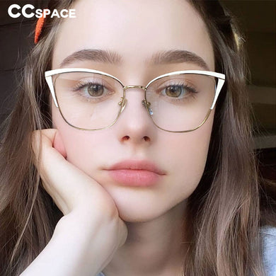 53545 Retro Women Anti Blue Light Metal Optical Glasses Frames Computer Eyeglasses