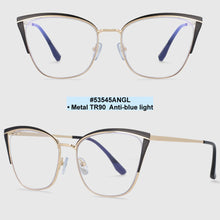 Load image into Gallery viewer, 53545 Retro Women Anti Blue Light Metal Optical Glasses Frames Computer Eyeglasses