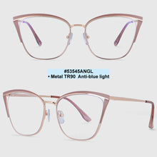 Load image into Gallery viewer, 53545 Retro Women Anti Blue Light Metal Optical Glasses Frames Computer Eyeglasses