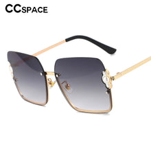 Load image into Gallery viewer, 53568 Half Frame  Women Brand Sunglasses Pearl Square Shades UV400 Vintage Glasses