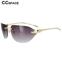 Load image into Gallery viewer, 53569 Rimless Sunglasses Leopard Head Men Women Shades Uv400 Vintage Glasses