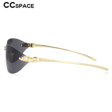 Load image into Gallery viewer, 53569 Rimless Sunglasses Leopard Head Men Women Shades Uv400 Vintage Glasses
