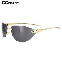 Load image into Gallery viewer, 53569 Rimless Sunglasses Leopard Head Men Women Shades Uv400 Vintage Glasses