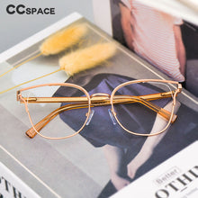 Load image into Gallery viewer, 53589 Anti Blue Light Cat Eye Eyebrow Metal Optical Glasses Frames Men Women Computer Eyeglasses