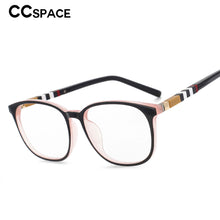 Load image into Gallery viewer, 53611 TR90 Square Stripe Legs Brand Glasses Frames Anti Blue Light Optical Women Computer Eyeglasses