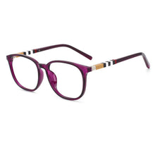 Load image into Gallery viewer, 53611 TR90 Square Stripe Legs Brand Glasses Frames Anti Blue Light Optical Women Computer Eyeglasses