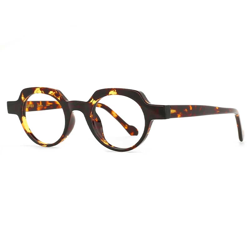 53616 For Women Floral Acetate Optical Glasses Frames Leopard Computer Eyeglasses