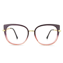 Load image into Gallery viewer, 53646 Round Cat Eye Anti Blue Light Optical Glasses Frames Men Women TR90 Computer Eyeglasses