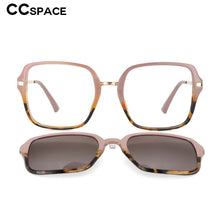 Load image into Gallery viewer, 53661 Square Anti Blue Light Glasses Frames Multifunctional Polarized Sunglasses Clip Men Women Computer Eyeglasses