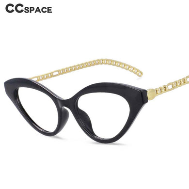 53662 Sexy Cat Eye Anti Blue Light Glasses Frames Metal Chain Legs Women Computer Eyeglasses