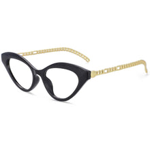 Carica l&#39;immagine nel visualizzatore di Gallery, 53662 Sexy Cat Eye Anti Blue Light Glasses Frames Metal Chain Legs Women Computer Eyeglasses