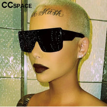 Load image into Gallery viewer, 53672 Oversized One Lens Square Polarized Sunglasses Men Women Rivet Shades Uv400 Vintage Glasses