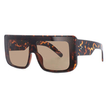 Load image into Gallery viewer, 53672 Oversized One Lens Square Polarized Sunglasses Men Women Rivet Shades Uv400 Vintage Glasses