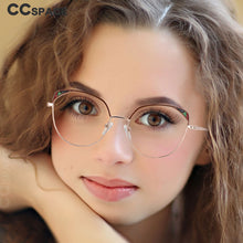 Load image into Gallery viewer, 53680 Round Cat Eye Metal Optical Glasses Frames Prescription Women Computer Eyeglasses