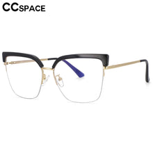 Load image into Gallery viewer, 53681 Oversized Half Frame Anti Blue Light Optical Eyebrow Glasses Frames Women Computer Eyeglasses