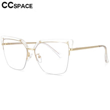 Load image into Gallery viewer, 53681 Oversized Half Frame Anti Blue Light Optical Eyebrow Glasses Frames Women Computer Eyeglasses