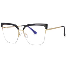 Load image into Gallery viewer, 53681 Oversized Half Frame Anti Blue Light Optical Eyebrow Glasses Frames Women Computer Eyeglasses