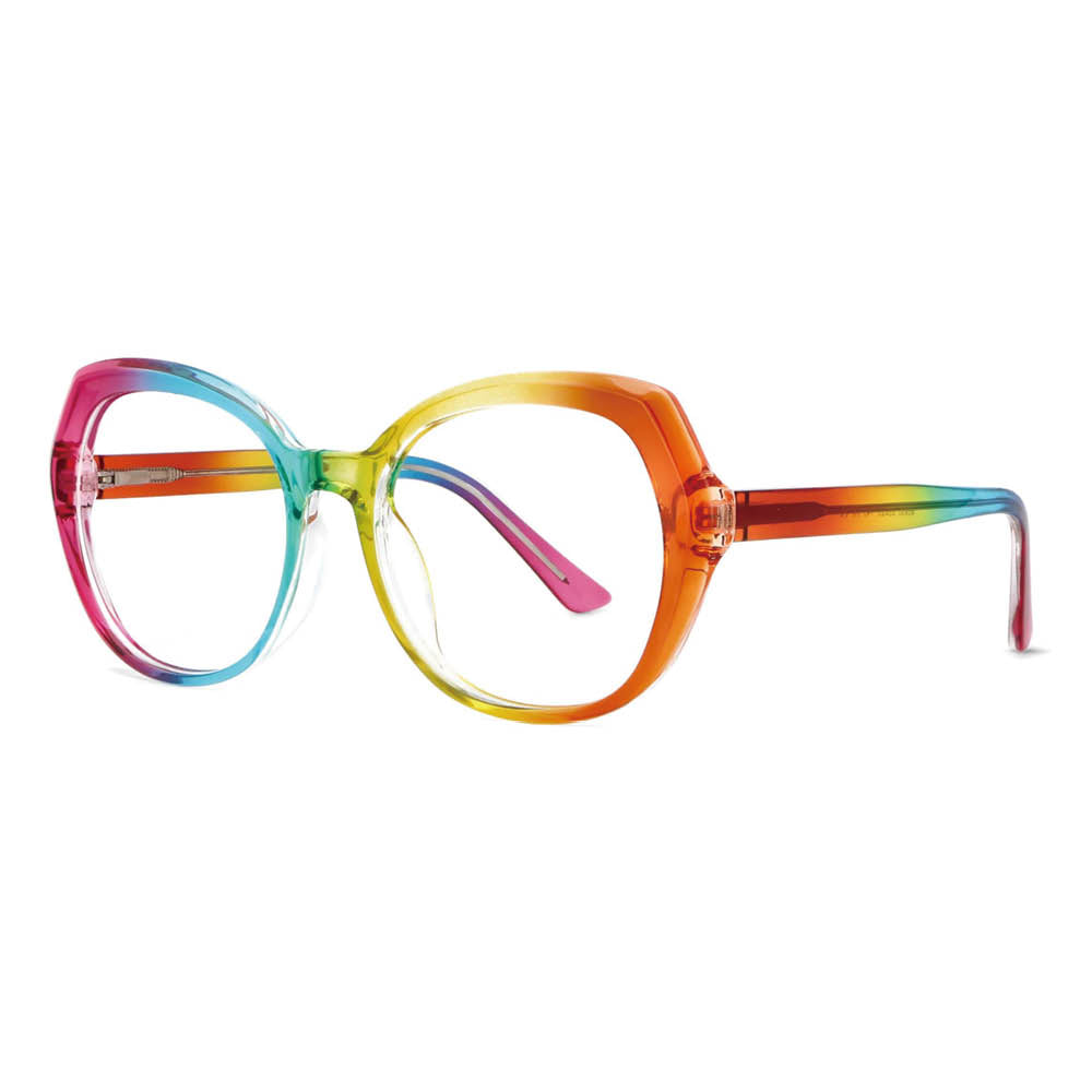 53701 Round Colours Anti Blue Light Glasses Frames Women Computer Eyeglasses