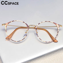 Load image into Gallery viewer, 53702 Anti Blue Light Round Metal Optical Glasses Frames Women Computer Eyeglasses