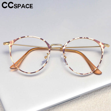 53702 Anti Blue Light Round Metal Optical Glasses Frames Women Computer Eyeglasses