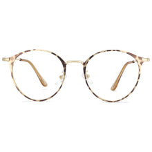Load image into Gallery viewer, 53702 Anti Blue Light Round Metal Optical Glasses Frames Women Computer Eyeglasses