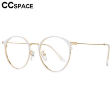Load image into Gallery viewer, 53702 Anti Blue Light Round Metal Optical Glasses Frames Women Computer Eyeglasses