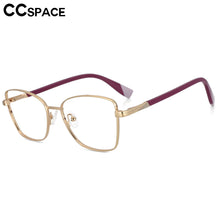 Load image into Gallery viewer, 53704 Square Metal Optical Glasses Frames Anti Blue Light Women Computer Eyeglasses