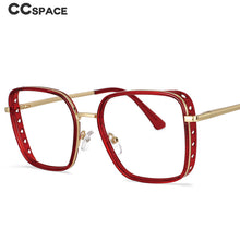 Load image into Gallery viewer, 53727 TR90 Square Anti Blue Light Glasses Frames Women Hollow Computer Eyeglasses