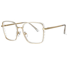 Load image into Gallery viewer, 53727 TR90 Square Anti Blue Light Glasses Frames Women Hollow Computer Eyeglasses