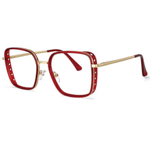Load image into Gallery viewer, 53727 TR90 Square Anti Blue Light Glasses Frames Women Hollow Computer Eyeglasses