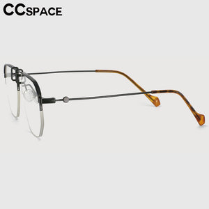 53747 Anti Blue Light Metal Half Frame Glasses Frames Men Women Computer Eyeglasses