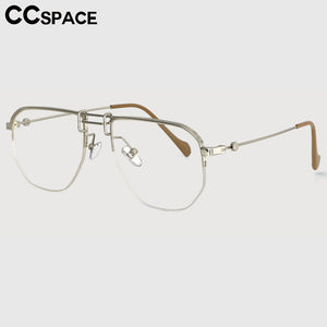 53747 Anti Blue Light Metal Half Frame Glasses Frames Men Women Computer Eyeglasses
