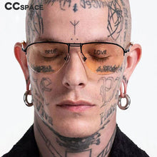 Carica l&#39;immagine nel visualizzatore di Gallery, 53747 Anti Blue Light Metal Half Frame Glasses Frames Men Women Computer Eyeglasses