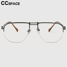 Carica l&#39;immagine nel visualizzatore di Gallery, 53747 Anti Blue Light Metal Half Frame Glasses Frames Men Women Computer Eyeglasses