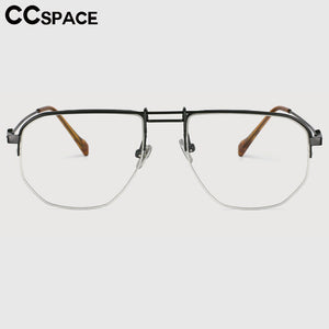 53747 Anti Blue Light Metal Half Frame Glasses Frames Men Women Computer Eyeglasses
