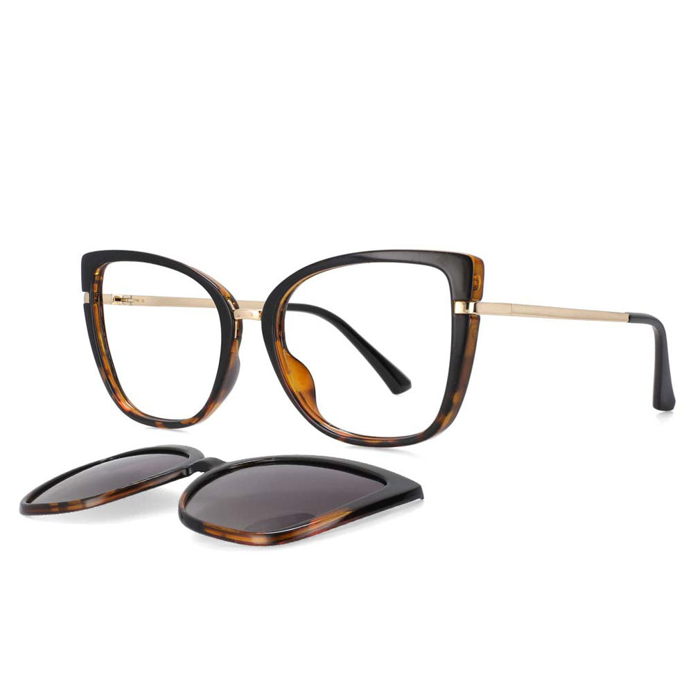 53752 Anti Blue Light Glasses Frames Multifunctional Polarized Sunglasses Clip Men Women Computer Eyeglasses